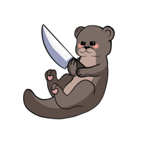 Stabby Otter - Mens Staple T shirt Design